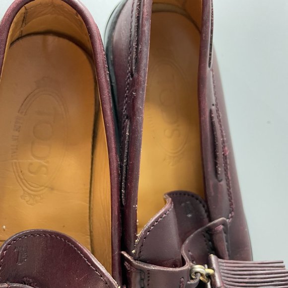 Tod's Brown Leather Tassel Loafers - Picture 8 of 12